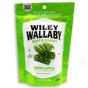 Wiley Wallaby Green Apple Licorice Bites : 12-Piece Case